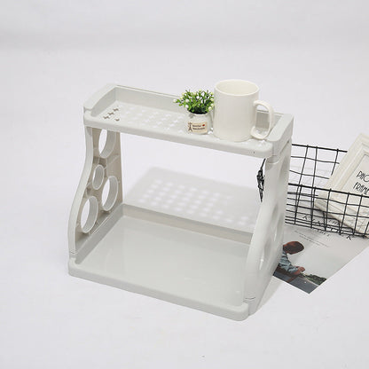 Multilayer kitchen storage shelving for organizing kitchen supplies