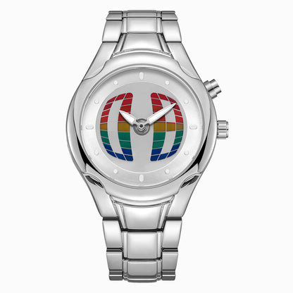 Digital dual-display original quartz wristwatch with digital and analog time display, black strap, and round face