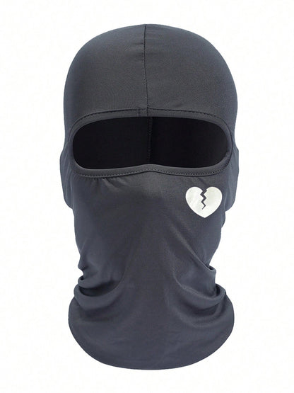 Outdoor printed single-hole balaclava with breathable fabric and sun protection for hiking and cycling