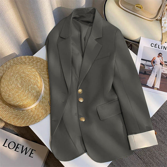 Women's blue designer-style blazer for casual wear