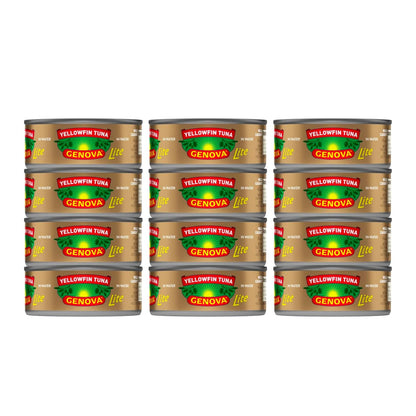 Genova Premium Yellowfin Tuna in lemon and Herbes de Provence olive oil, 5 oz cans, packaged tuna fish, solid light, 12-pack