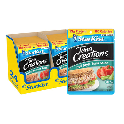 StarKist Tuna Creations Chipotle Lime packaged tuna fish pouch, 2.6oz, 24-pack, ready-to-eat seafood snack