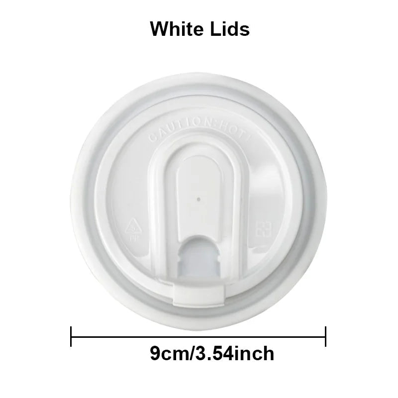 8/10/12/16oz Disposable Kraft Paper Coffee Cup With Lid Hot Cold Beverage Party Accessorie Insulation Takeaway Double - Layer - BACKUPMYFILESNOW