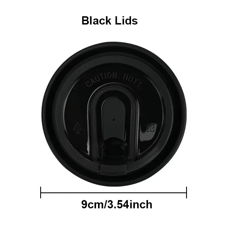 8/10/12/16oz Disposable Kraft Paper Coffee Cup With Lid Hot Cold Beverage Party Accessorie Insulation Takeaway Double - Layer - BACKUPMYFILESNOW