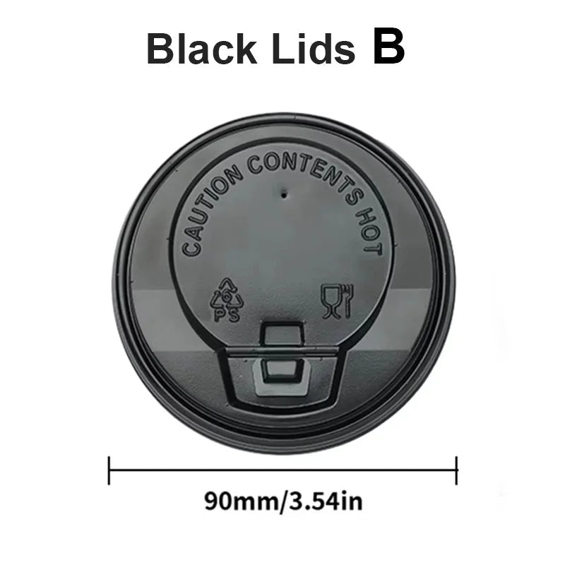 8/10/12/16oz Disposable Kraft Paper Coffee Cup With Lid Hot Cold Beverage Party Accessorie Insulation Takeaway Double - Layer - BACKUPMYFILESNOW