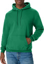 Hanes men's EcoSmart fleece hoodie with a drawstring hood, front pocket, and ribbed cuffs, available in big and tall sizes.