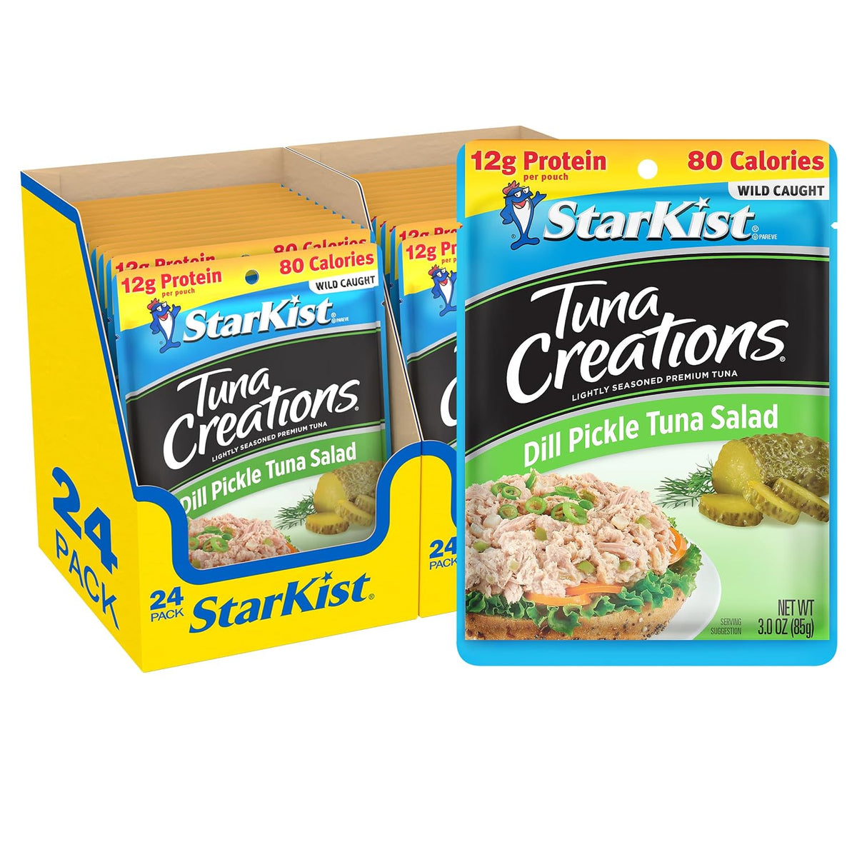 StarKist Tuna Creations Chipotle Lime flavored tuna fish pouch, 2.6oz, 24-pack, ready-to-eat packaged seafood product