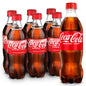 Six Coca-Cola Cherry soda soft drink cans, 12 fl oz each, with red and black branding and cherry flavor labels.