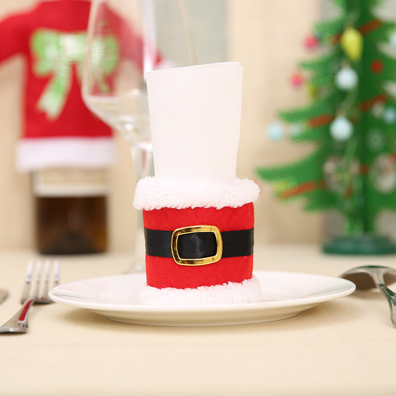 Christmas towel ring decoration displayed for holiday home decor