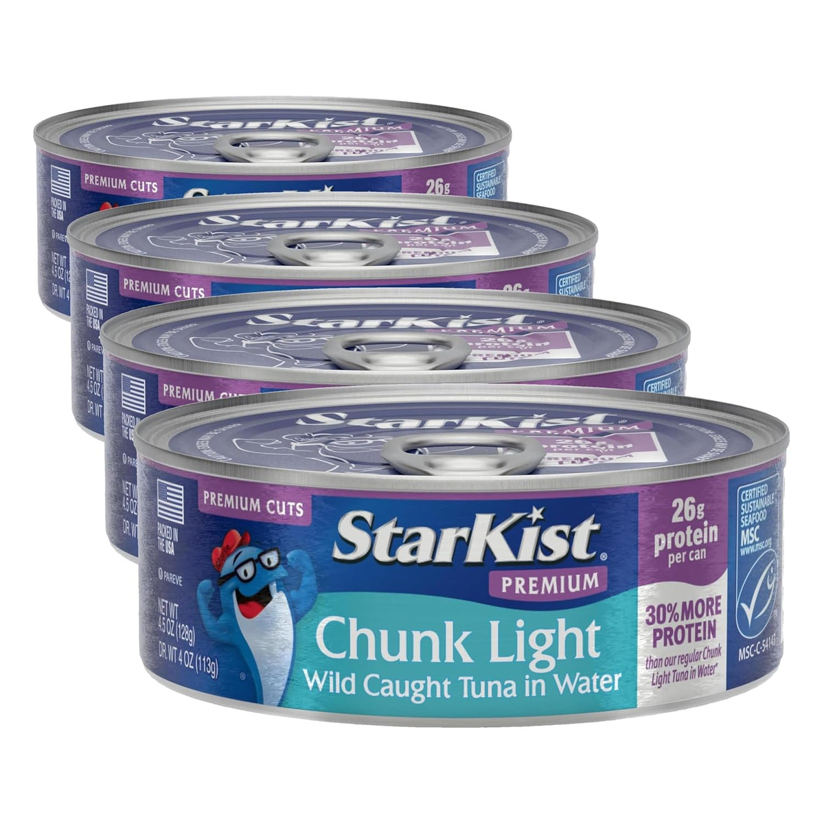 StarKist Chunk Light Tuna in Water canned seafood pack, 8 cans of 5oz each, ready for pantry storage and meal prep
