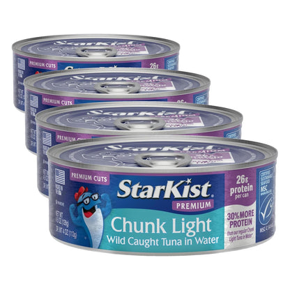 StarKist Chunk Light Tuna in Water canned seafood pack, 8 cans of 5oz each, ready for pantry storage and meal prep