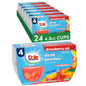 Dole Fruit Bowls Peaches in 4.3oz snack cups, showing fresh peach slices in clear plastic containers.