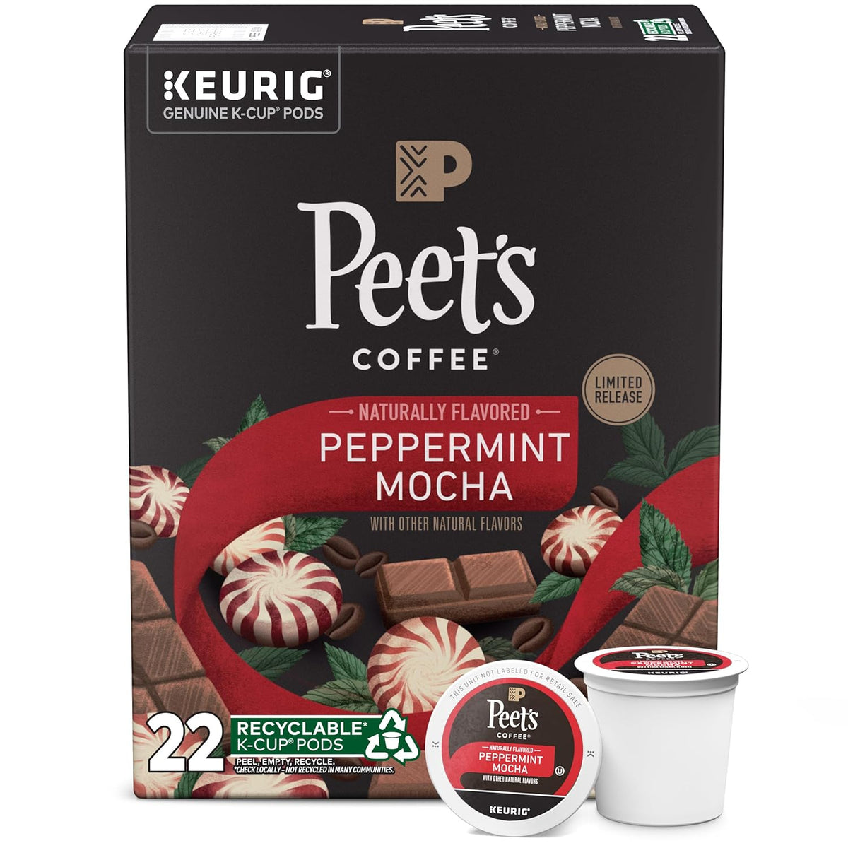 Peet's Peppermint Mocha Coffee K-cups