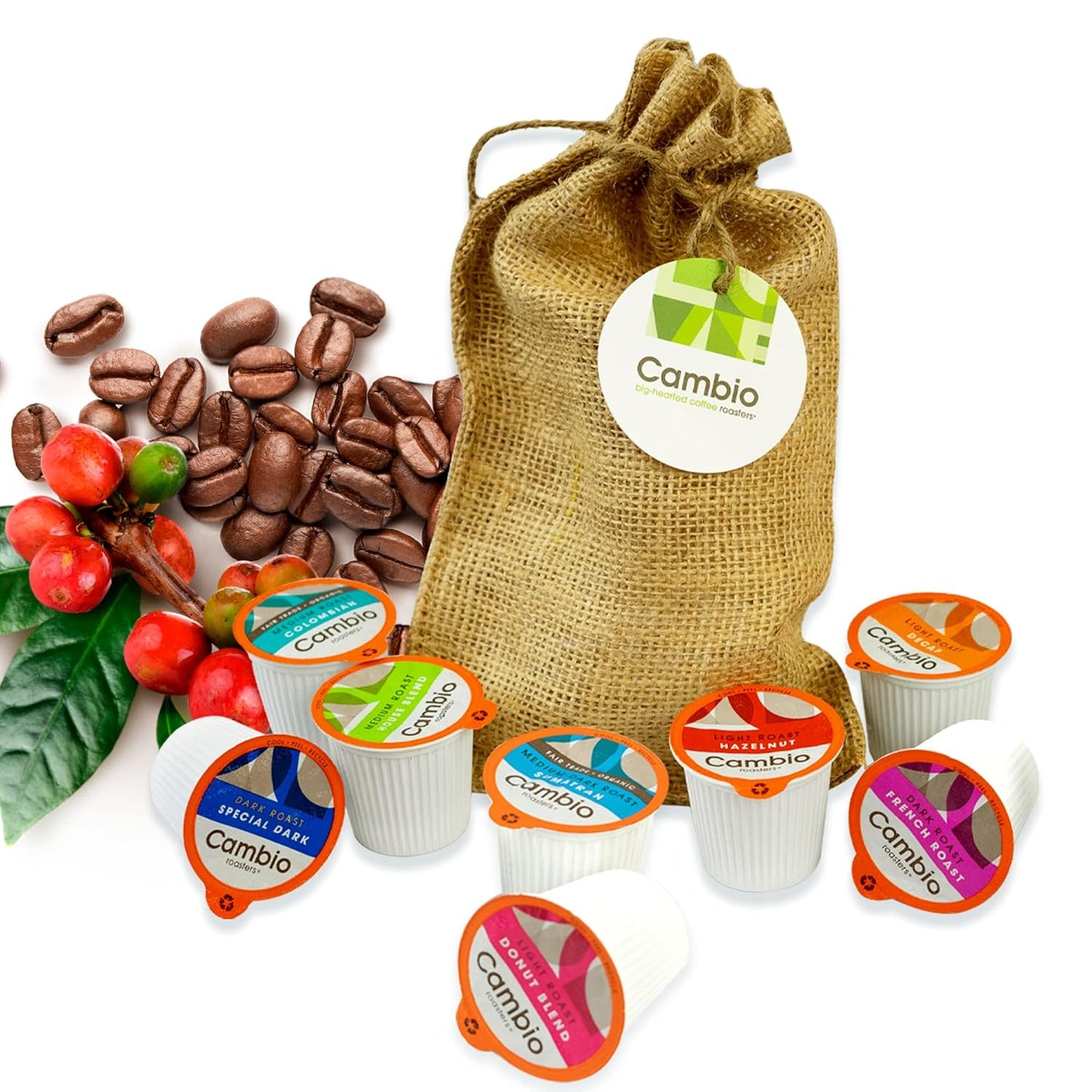 Cambio Roasters Colombian medium roast organic coffee pods, recyclable aluminum, Keurig compatible, 60 count, bold flavor, fresh roast