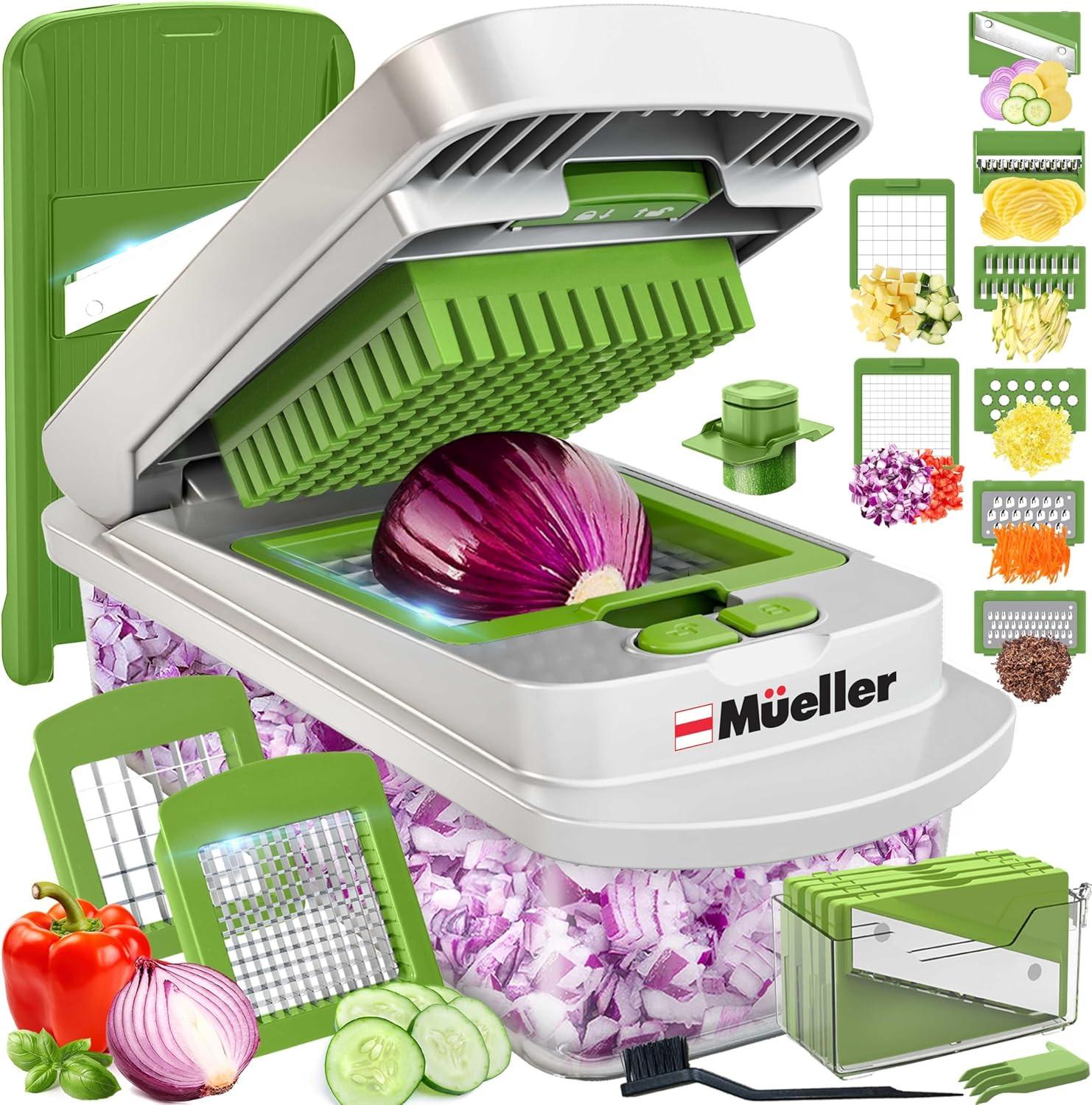 The Real Original Pro Chopper since 2013 Vegetable Chopper Mandoline Slicer, 8 Blade Food Veggie Chopper Onion Vegetable Cutter with Container, Kitchen Gadgets & Essentials, (10 in 1).