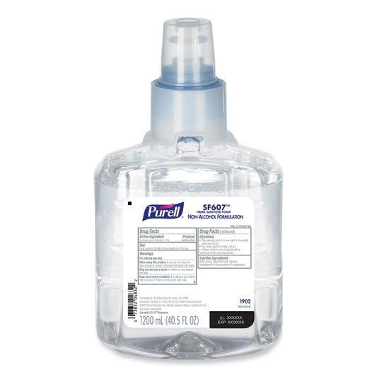 PURELL SF607 Instant Foam Hand Sanitizer, 1,200 mL Refill, Fragrance-Free, 2/Carton