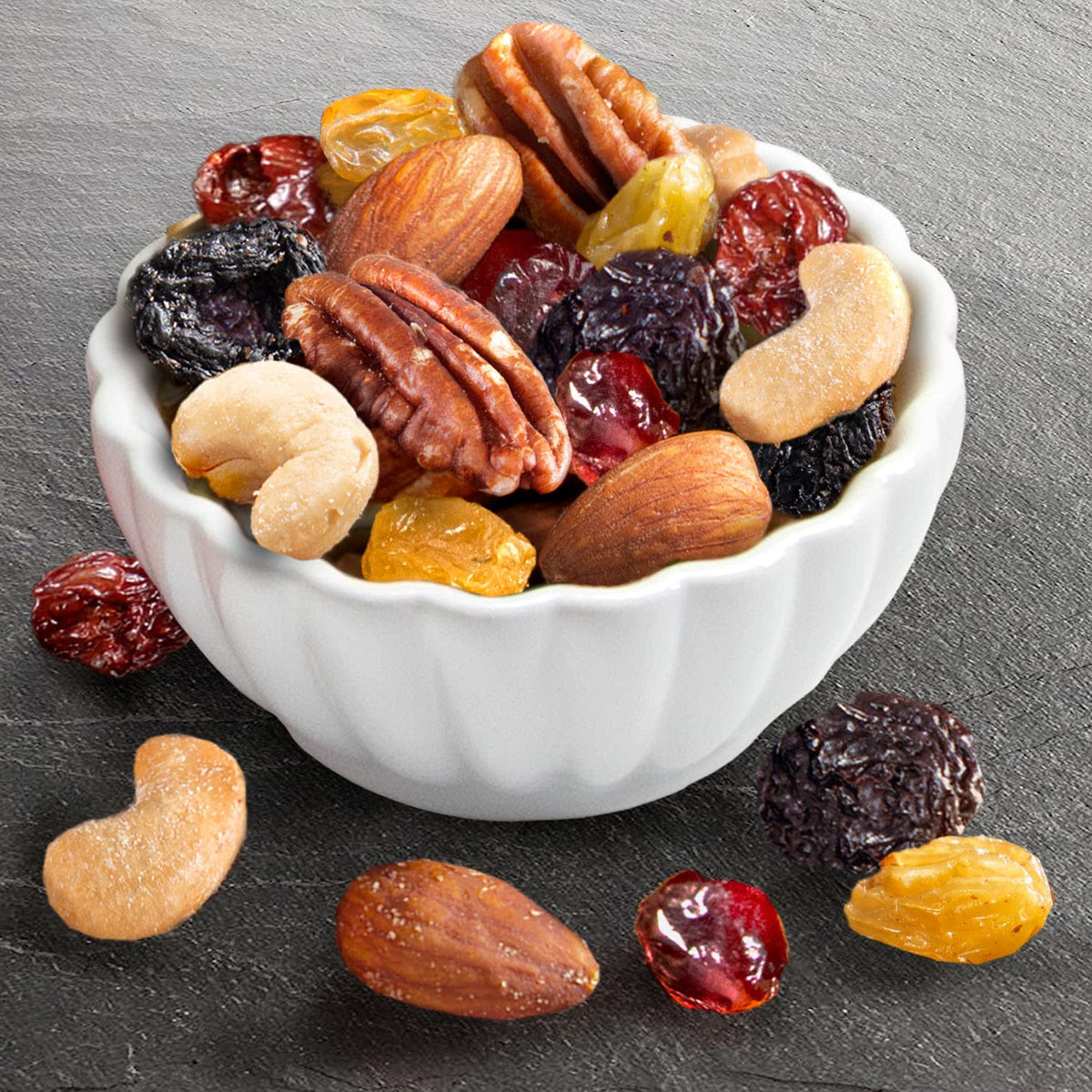 A Gift Inside classic fresh fruit basket with crackers, cheese, and nuts, perfect for holidays, birthdays, or thank you gifts.