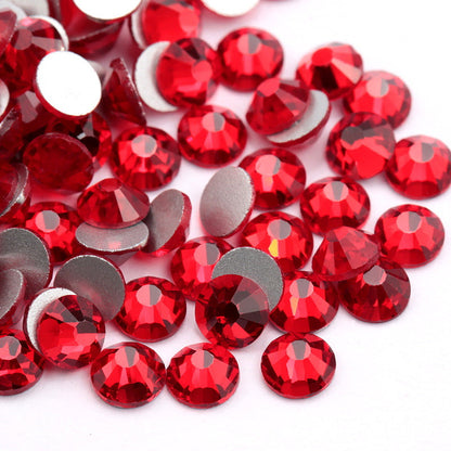 Nail drill glass flat bit with rhinestone detail, close-up view