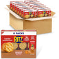 Ritz Peanut Butter & Cheese Sandwich Crackers Variety Pack with 20 individual snack packs, showcasing crispy sandwich crackers with creamy fillings.