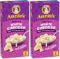 Annie's Homegrown organic shells and white cheddar mac and cheese pack with four 24-ounce boxes on a white background.