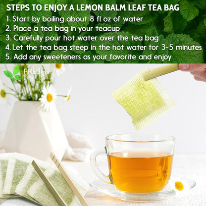 Premium Lemon Balm Leaf Tea Bags