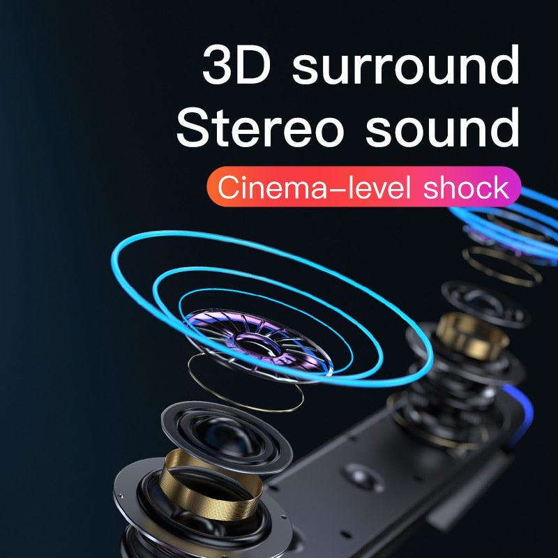 Portable multimedia computer mini speaker by My Store with compact black design and built-in controls