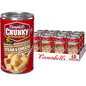 Campbell's Chunky Baked Potato with Steak & Cheese Soup in 18.8 oz package, showing the soup's creamy texture and beef chunks