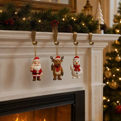 Modern minimalist Christmas figurine decorations in a simple festive design