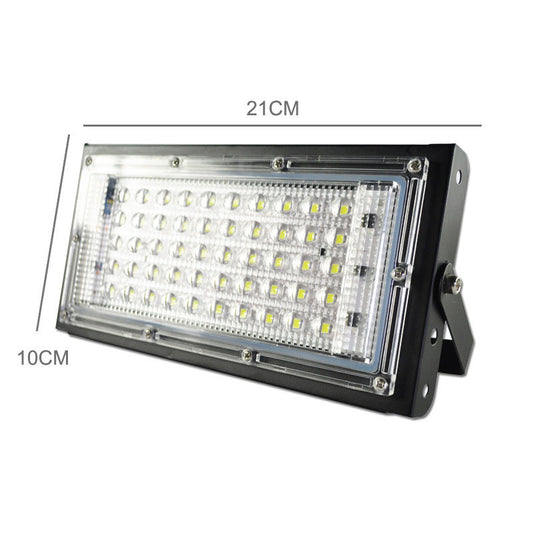 50W outdoor waterproof garden floodlight with durable black housing and bright LED illumination