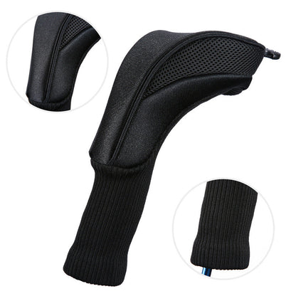 Club Cover, Type 0 golf club headcover in black fabric with protective fit
