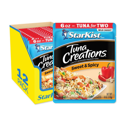 StarKist Tuna Creations Chipotle Lime packaged tuna pouch, 2.6oz, 24-pack, showing the tuna snack with spicy chipotle and lime flavor.