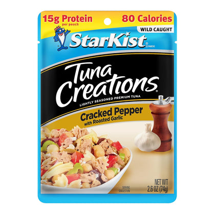 StarKist Tuna Creations Chipotle Lime packaged tuna fish pouch, 2.6oz, 24-pack, ready-to-eat seafood snack