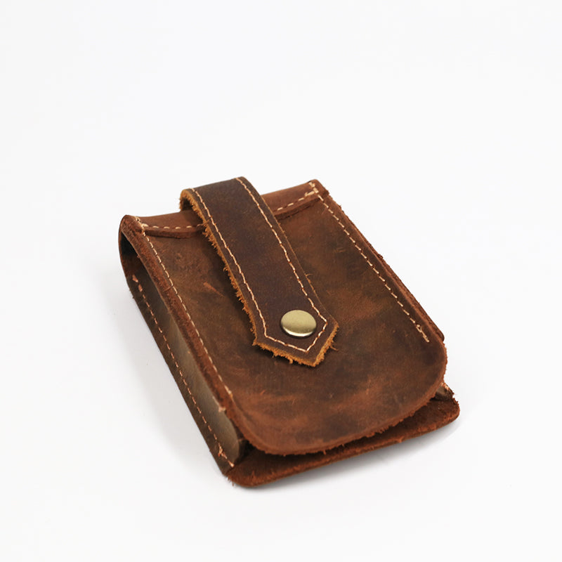 Leather key case by My Store, compact design with secure key ring holder