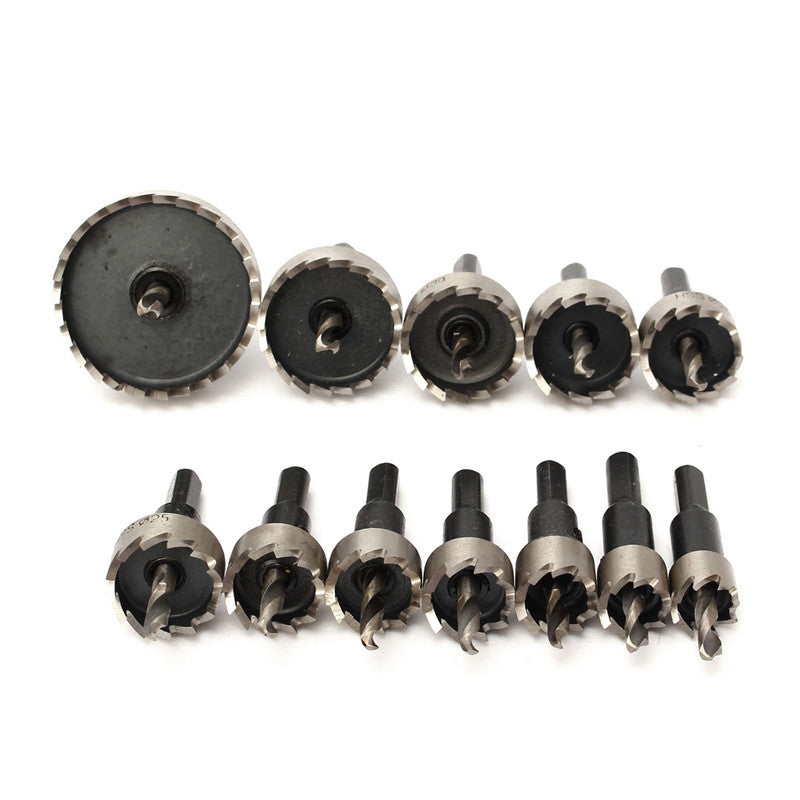 Cutter drill bit set 2-piece set with durable cutting tips and hex shanks