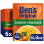 Ben's Original Four Cheese & Cheddar Broccoli microwave ready rice pack, 8.5oz, with a colorful bowl of rice and broccoli.