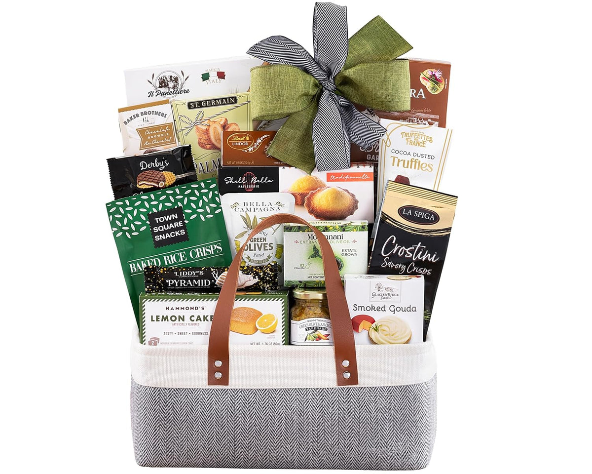 Wine Country Gift Baskets gourmet gift basket with assorted snacks, cheeses, and treats for special occasions and appreciation.