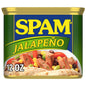 Canned SPAM spicy meat, 12oz, 25% less sodium, shelf-stable protein food, stacked can images