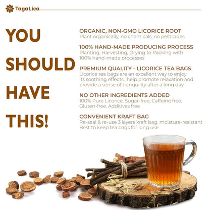Premium Licorice Root Tea Bags