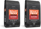 Bulletproof Original Cold Brew Coffee ground medium roast in 12 oz bag with coarse grounds, natural coffee beans and label details.