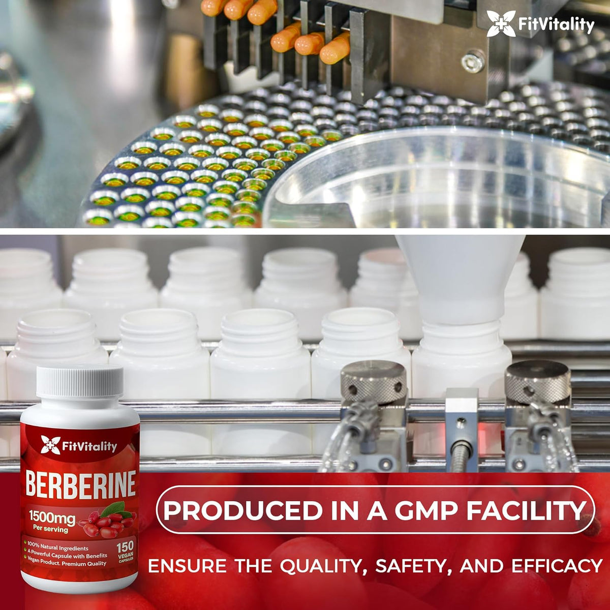 Premium Berberine Supplement, Non-GMO, Gluten-Free