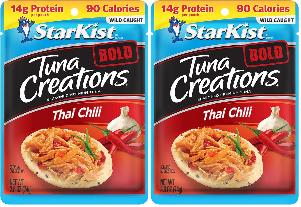 StarKist Tuna Creations Chipotle Lime packaged tuna fish pouch, 2.6oz, 24-pack for convenient healthy meals