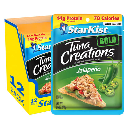 StarKist Tuna Creations Chipotle Lime packaged tuna fish pouch, 2.6oz, 24-pack, ready-to-eat savory seafood snack