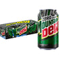 Pack of 12 Mountain Dew Baja Cabo Citrus Zero Sugar soda cans, 12 fl oz each, featuring vibrant citrus-themed design.