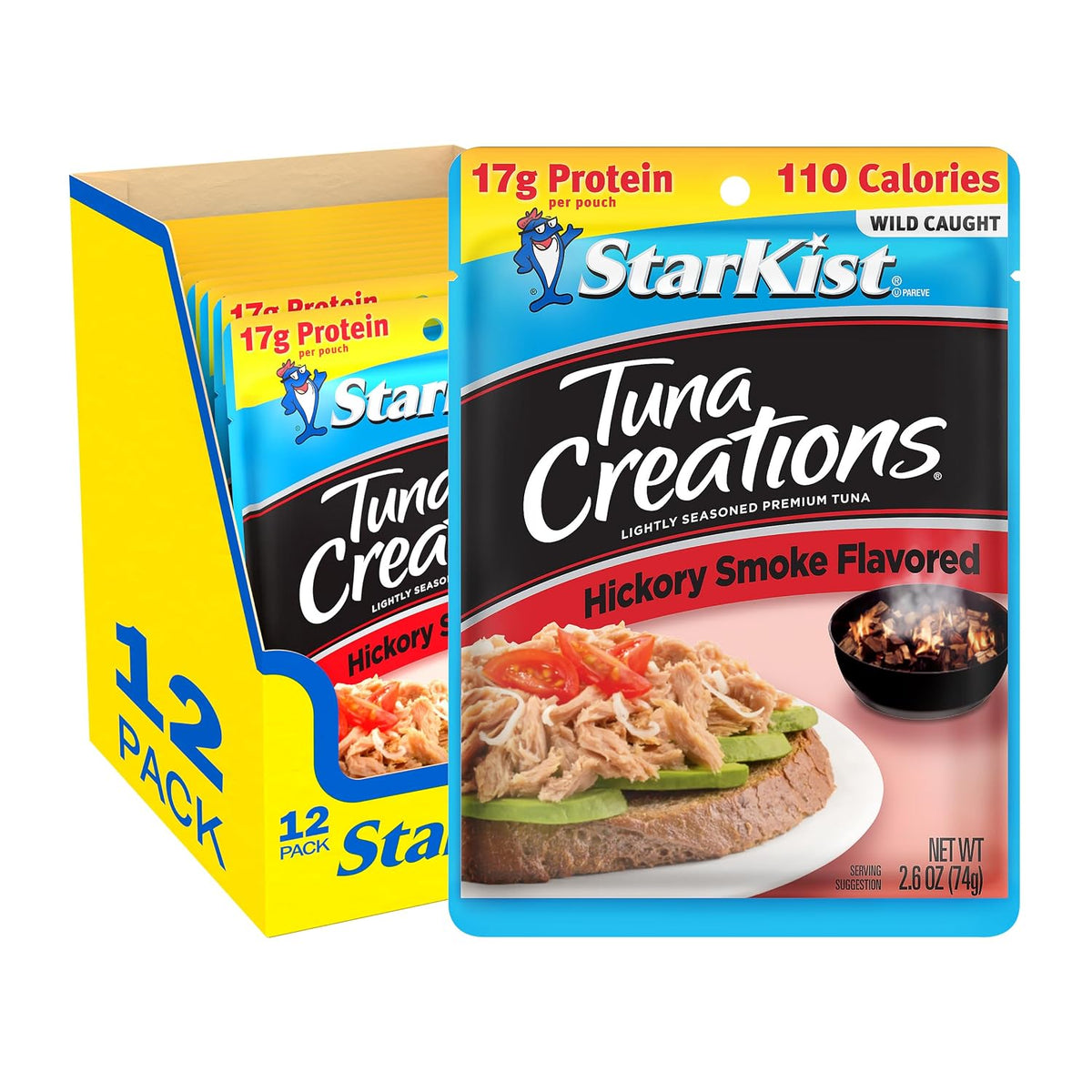 StarKist Tuna Creations Chipotle Lime packaged tuna fish pouch, 2.6oz, 24-pack, ready-to-eat seafood snack