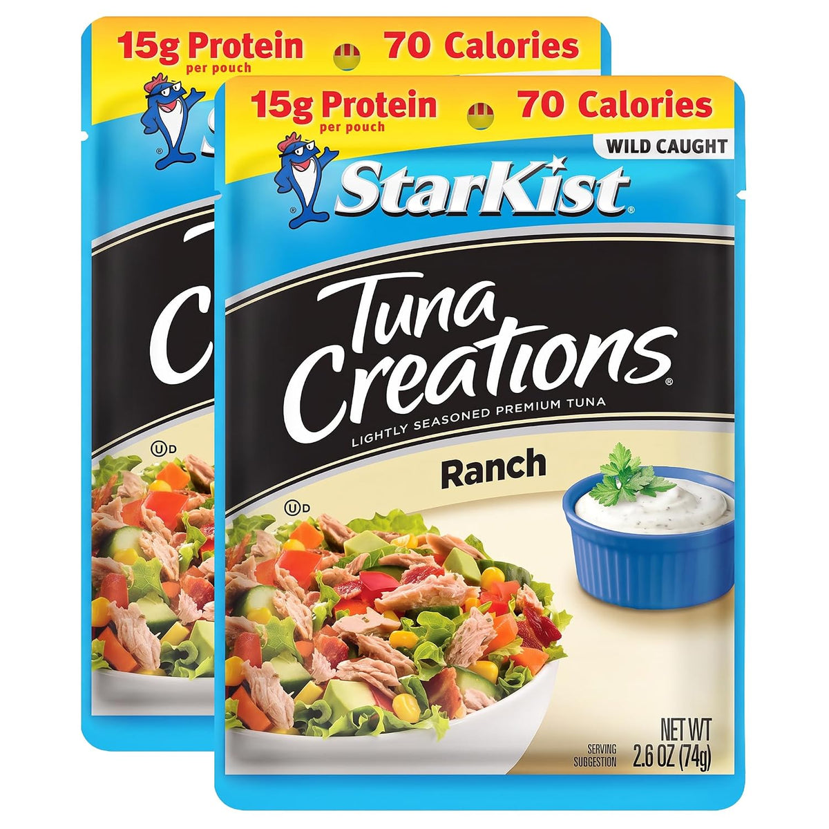 StarKist Tuna Creations Chipotle Lime packaged tuna fish pouch, 2.6oz, 24-pack, ready-to-eat seafood snack