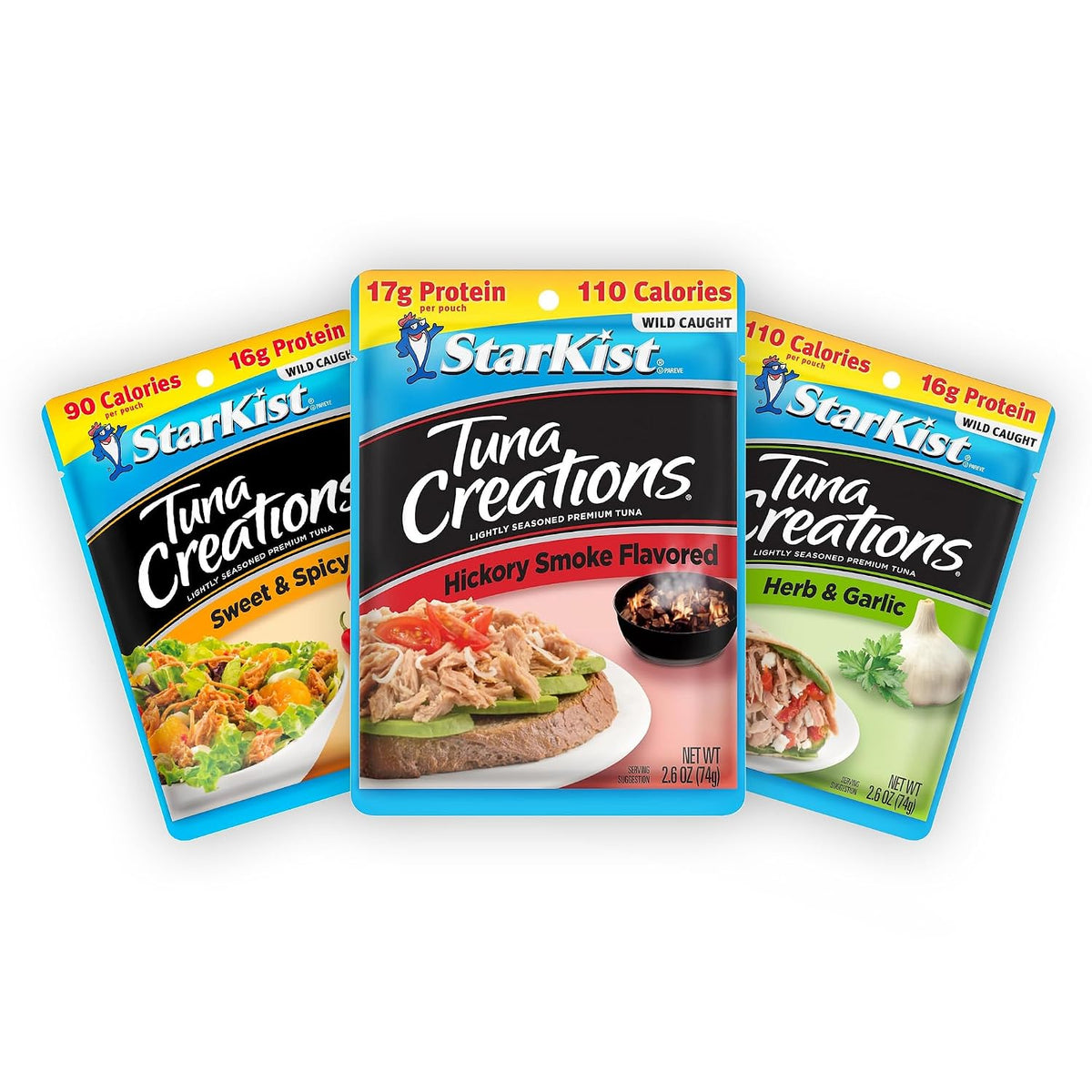 StarKist Tuna Creations Chipotle Lime packaged tuna pouch, 2.6oz, 24-pack of ready-to-eat tuna fish with spicy flavor
