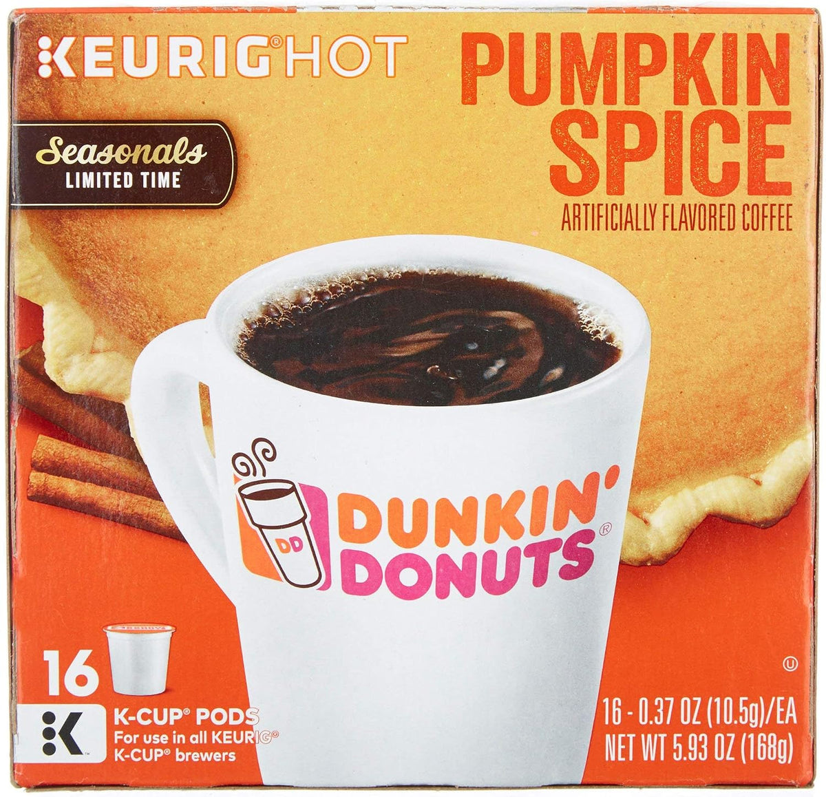 Dunkin' Original Flavor Coffee K-Cups for Keurig brewers, 16-count package, single-serve coffee pods in a box