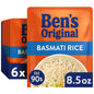 Ben's Original Four Cheese & Cheddar Broccoli microwave rice pack, 8.5oz, showing the ready-to-eat rice in packaging.