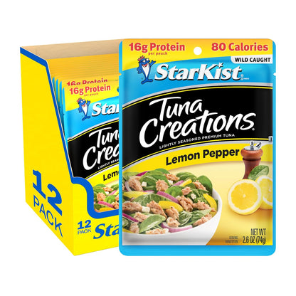 StarKist Tuna Creations Chipotle Lime packaged tuna fish pouch, 2.6oz, 24-pack, with spicy chipotle and lime flavor.