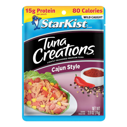 StarKist Tuna Creations Chipotle Lime packaged tuna fish pouch, 2.6oz, 24-pack, ready-to-eat seafood snack.